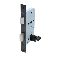 Stark Design - Cerradura De Embutir Puerta Acceso Principal, Oficina O Dormitorio, Cilindro Exterior / Seguro Interior. (Negro Mate). Sku: Sde204-Bl.Seg/Cl70