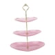 thumbnail image 1 of Soporte Para Magdalenas De 3 Niveles, Plato Para Golosinas, Soporte Para Pasteles Para Fiesta, Boda, Té De La Tarde, Color Rosa, 1 of 3