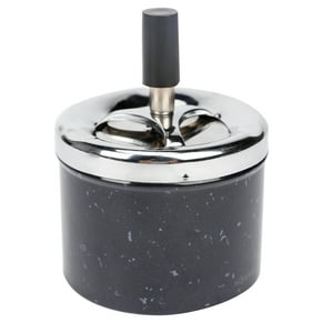 Homewell - Cenicero De Metal Gris Plomo 9X7Cm