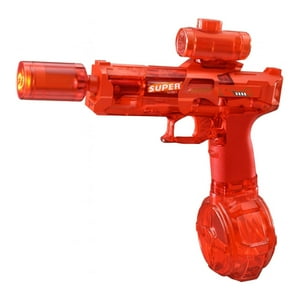 Fliperex - Pistola De Agua Electrica Automatica Alta Potencia Luz Led Rojo