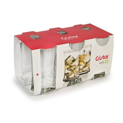 Set 6 Vasos Altos Vivaldi Vidrio 332Ml Transparente 1 Un Cristar