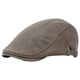 thumbnail image 1 of Sombreros para hombre, gorra plana de cuero color hiedra, sombrero de taxista para conducir, 1 of 5