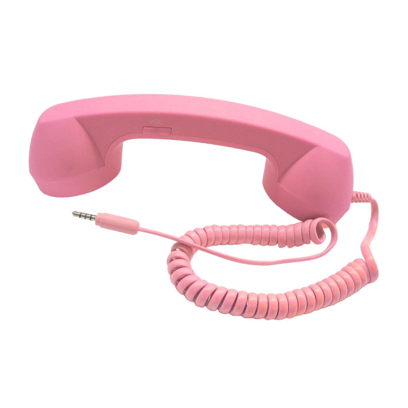 Telefono Mini Rosa Auricular De Teléfono Retro 3.5mm Classic Mini Para IPhone IPad ...