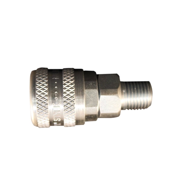 Acoplador Milton S-776 estilo A 1/4 MNPT 300 PSI plateado