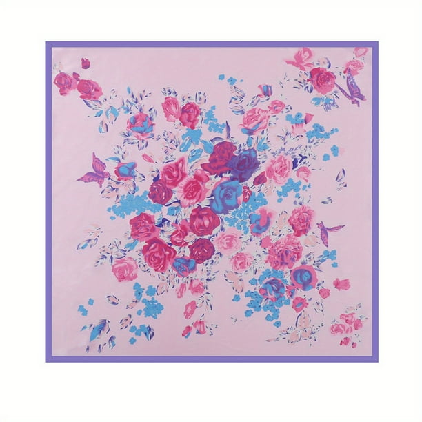 35.4 Flower Print Bandana: Add a Pop of Color to Your Look with These Stylish Floral Head Scarves!