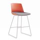 thumbnail image 1 of Taburete alto modelo Lian Rojo, asiento Tapizado gris, 1 of 2