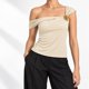 thumbnail image 1 of Polera Tendencia Basica Mujer Poliester S/M L/XL Beige, 1 of 8