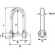 thumbnail image 2 of Shackle Wichard, autoblocante, largo D, 5 mm de diámetro, 3/16 pulgadas, 2 of 2