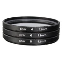 Bothyi - Filtro De Lente De Cámara De 3 Piezas Con Bolsa 4 6 8 Puntos Delgado 82 Mm