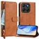 thumbnail image 1 of Funda Billetera Cremallera para Motorola Moto G77 con Porta Tarjetas, Soporte y Correa Marrón, 1 of 5