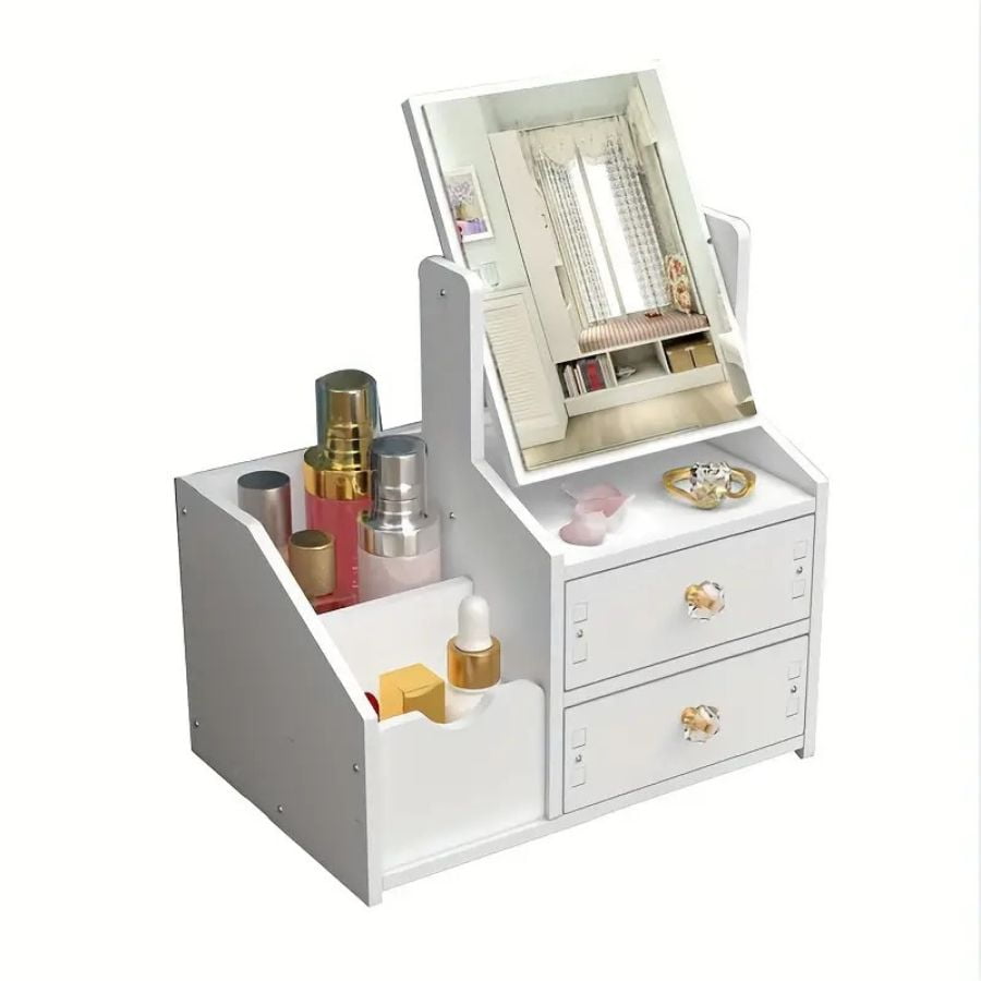 Click Ventas - Organizador Cajón Maquillaje Con Espejo Rectangular 1 Cajon