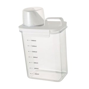 Magideal - Bocadillo De Almacenamiento De Estante De Secado De Lavandería Líquida, Perla, Comida Para Mascotas, Azúcar, Barril De Polvo Con Cubierta Hermética Pa 1800Ml