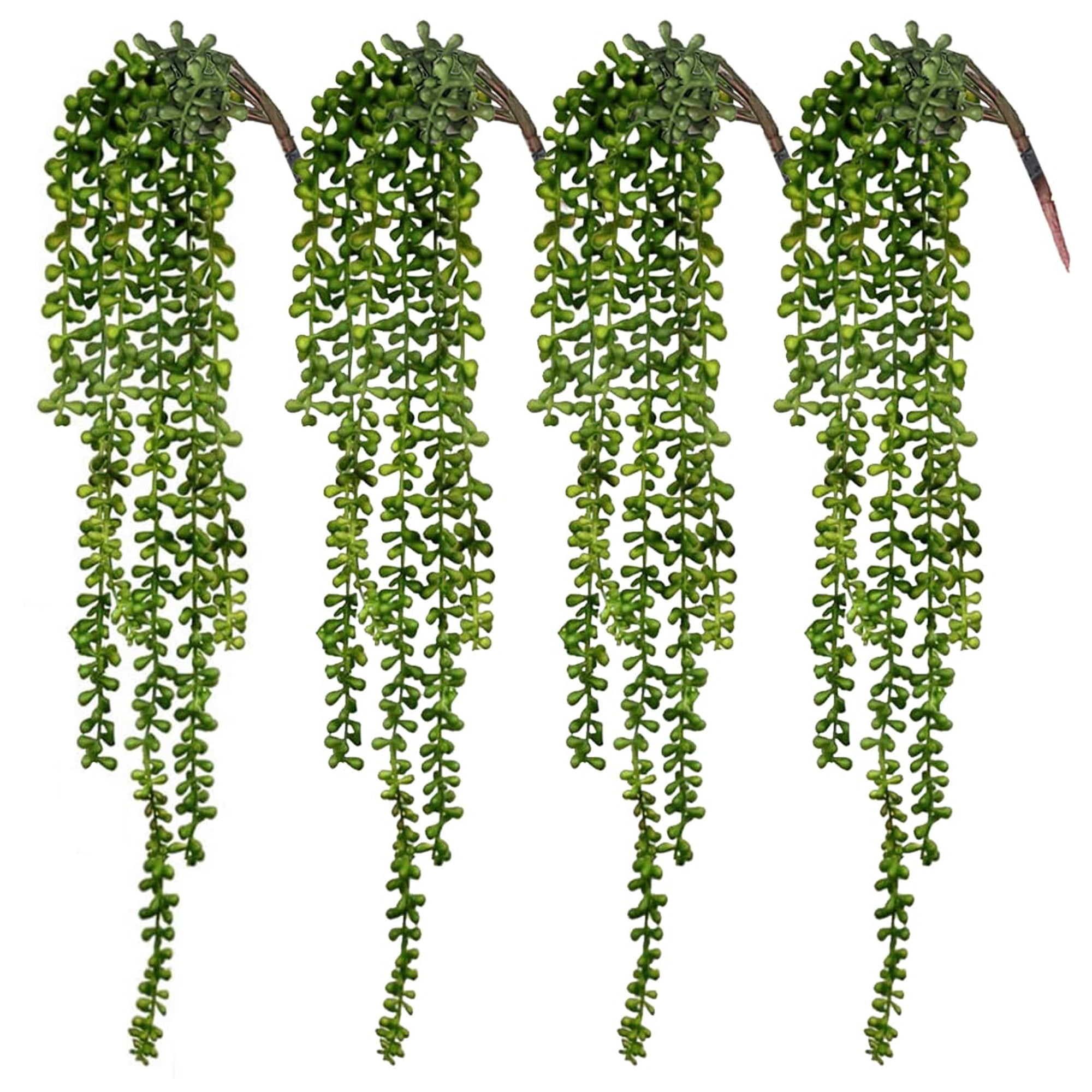 Plantas Colgantes Artificiales Cewor Cadena De Perlas X4 - 60 Cm