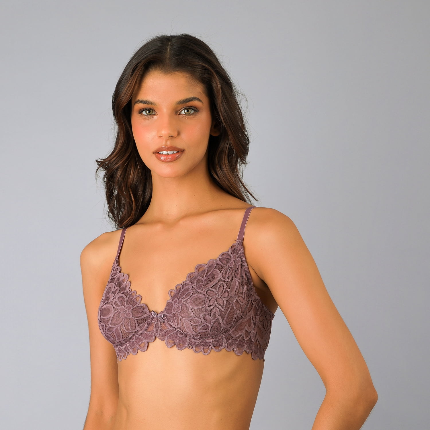 Sosten Natural Escotado Encaje Flor Flores Mujer 13503-272