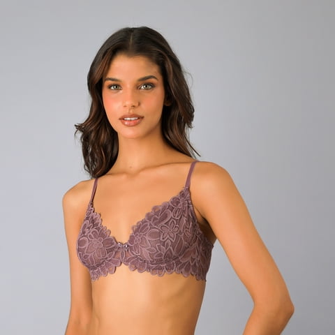 Sosten Natural Escotado Encaje Flor Flores Mujer 13503-272