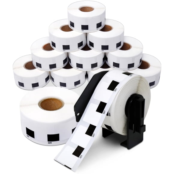 Etiquetas Aegis Adhesives DK-1221 Reemplazo 12 rollos
