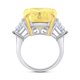 thumbnail image 3 of Anillos de Boda Nupciales de 8 Quilates Corte Esmeralda Anillo de Compromiso para Mujer Plata de Ley 925 CZ Diamante Amarillo Simulado Anillo Aniversario Anillos de Promesa para Ella, 3 of 5