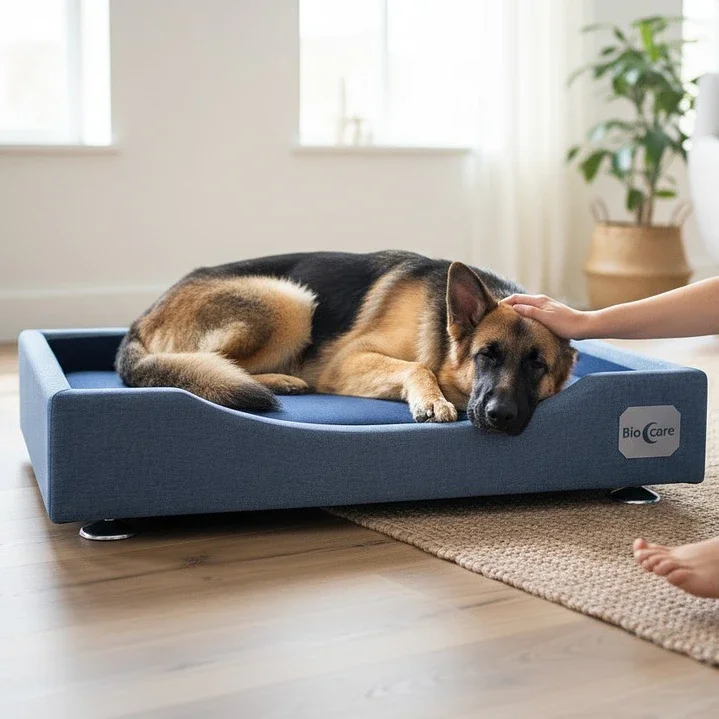 Bloccare - Cama De Mascotas - Talla Xl Extra (110x80 Cm) / Pata Montessori 3 Cm (gris)