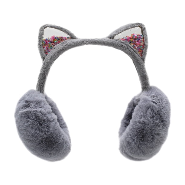 Orejeras de felpa suaves y esponjosas para mujer, orejeras plegables de felpa, orejeras de invierno para niños y niñas, calentador de orejas para clima frío.