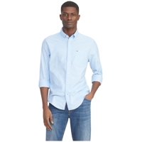 Camisa Tommy Hilfiger Oxford De Manga Larga Para Hombre, Corte Personalizado
