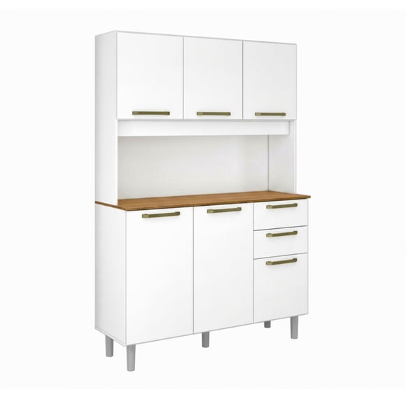 Mueble de Cocina Alacena Despensa Blanco MDP 174x120.2x37.8 cm Be Design