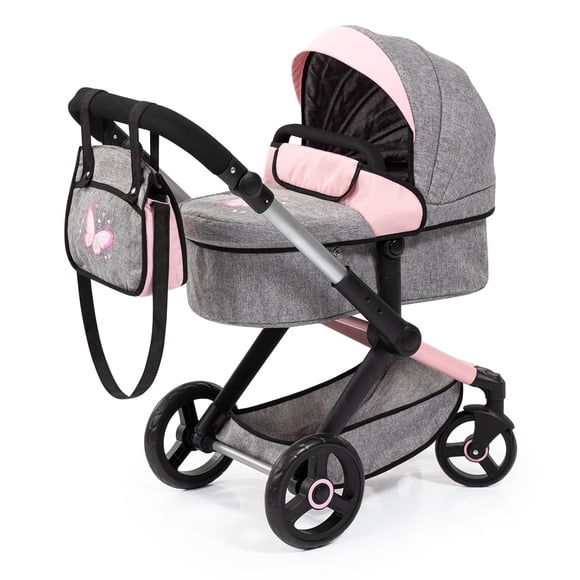 Cochecito Bayer Design Xeo Butterfly Gris y Rosa 52 cm
