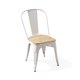 thumbnail image 1 of Silla Tolix De Metal Con Asiento De Madera Para Comedor Blanca, 1 of 8
