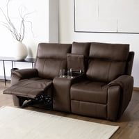Vys Spa - Sofa Reclinable Premium Brown Con Posavasos Y Cajon Invisible