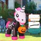 thumbnail image 4 of Comin Skeleton Unicorn hinchable para Halloween, 1,5 m, con LED, 4 of 6