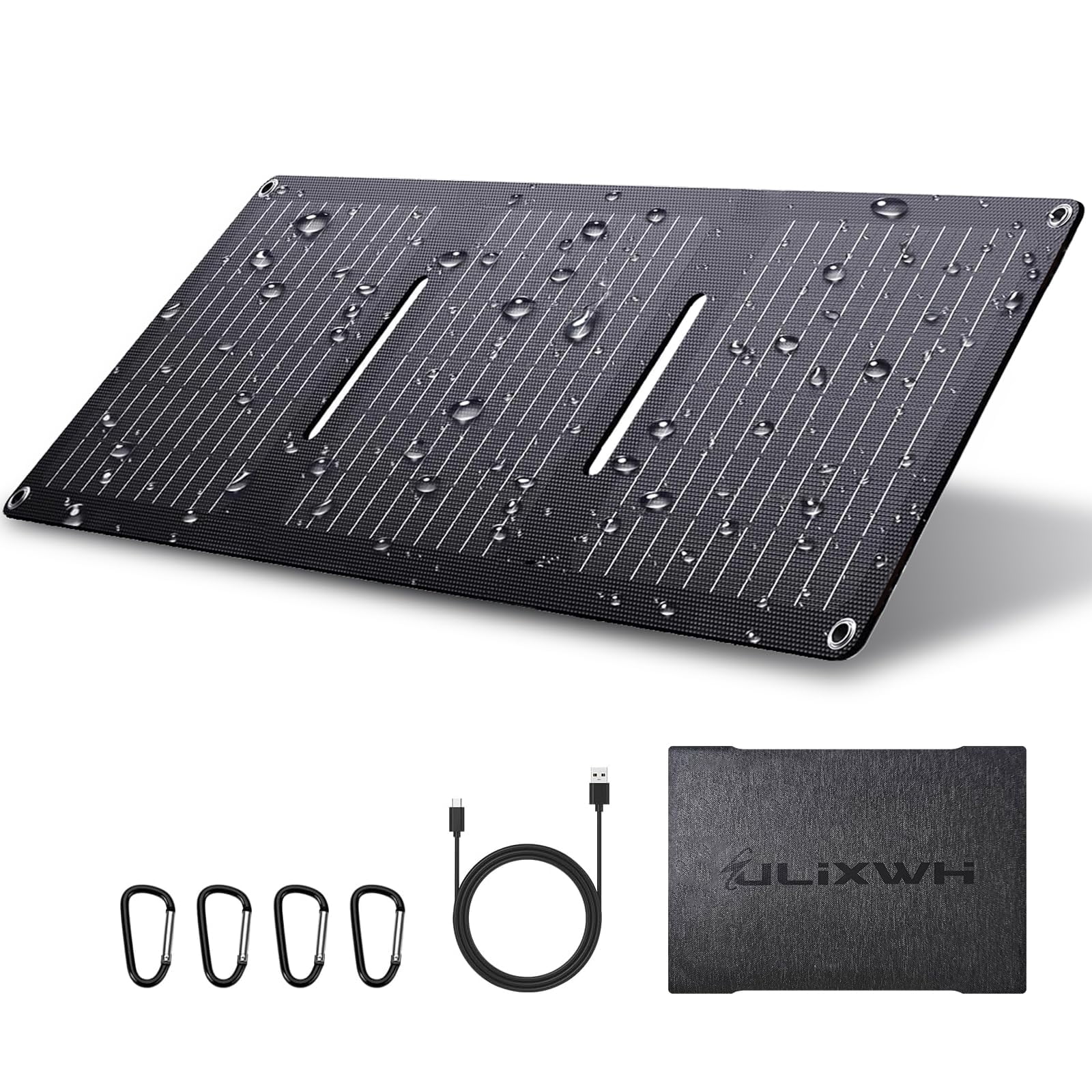 Cargador De Panel Solar Portátil Ulixwh 21w Con Dos Puertos Usb