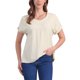 thumbnail image 1 of INSPIRE CHIC Blusas de Lino para Mujer de Manga Corta Camisetas Casuales Básicas de Verano Atuendos Sueltos Blusa de Color Sólido M Beige, 1 of 6