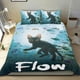 thumbnail image 1 of Película Flow Conjunto de sábanas temático, trío de piezas, cómodo y amigable con la piel, diseño único, regalo de decoración para el hogar para familiares, amigos y fans,140cm *210cm, 1 of 6