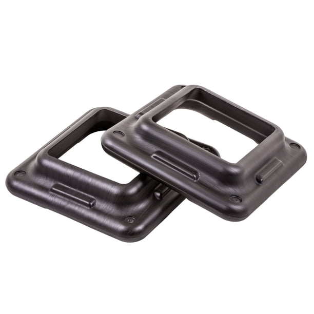 Escalones aeróbicos originales de The Step (fabricados en EE. UU.) en negro para usar con la plataforma aeróbica Step, tamaño gimnasio (2 unidades)