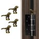 thumbnail image 1 of Juego de 4 adornos para bisagra con dinosaurios en bronce – WLHYHH, 1 of 7