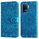 thumbnail image 1 of Funda tipo cartera FOXDOCK para OPPO Reno 5 Lite , diseño girasol en relieve, cuero PU, cierre magnético, soporte y tarjetero, 1 of 5
