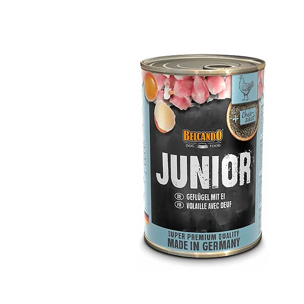 Belcando - Alimento Húmedo Junior Sabor Ave Y Huevo Lata, 800gr
