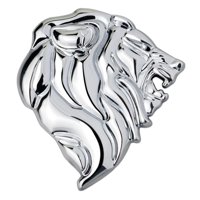 Magideal - Etiqueta Engomada Del Coche, Etiquetas Engomadas Del Rasguño Del De Del Emblema De La Cabeza Del León 3D Para La Furgoneta De La , Izquierda Plata