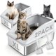 thumbnail image 1 of Caja de arena AIPERRO XL 58 × 38 × 28 cm (2 unidades) Blanco marfil, 1 of 8