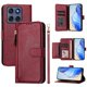 thumbnail image 1 of Funda Billetera Cremallera para Motorola Edge 60 con Porta Tarjetas, Soporte y Correa Rojo, 1 of 5