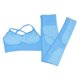 thumbnail image 1 of Trajes De Yoga Para Mujeres Conjunto De 2 Piezas Leggings De Entrenamiento Sujetador Deportivo L Azul, 1 of 5