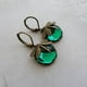 thumbnail image 4 of Vintage Dragonfly Earrings with Inky Blue Moonstone and Brass Glass Cabochon - Perfect Vintage Victorian Gift for Women, 4 of 5