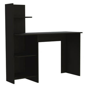 Fmfurniture - Escritorio Con Biblioteca 4 Repisas Fm-067N - Negro