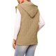 thumbnail image 3 of INSPIRE CHIC Chaleco Acolchado para Mujer de Invierno sin Mangas Sobredimensionado con Capucha y Cremallera M Caqui, 3 of 6