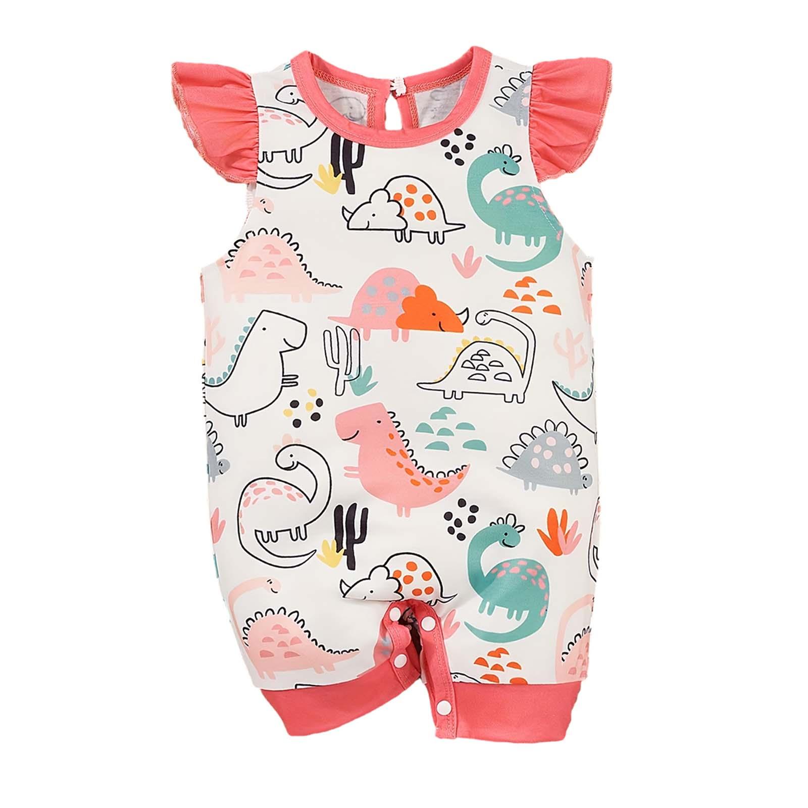 Magideal - Mono Con Botones De Verano Para Bebés, Trajes De Mameluco Con Mangas De Mosca Para Niña, Mameluco De Verano Para Fiesta De Cumpleaños, Fotografía De 1 A 3 Meses