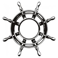 Rienda Libre Graphics - Decomural Ship Steering Wheel Sailboat Transport Ws-17942