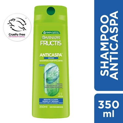Shampoo Fortificante Anticaspa Graso Botella 350 Ml Fructis