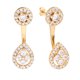 thumbnail image 1 of Aretes Elegant Confetti Juliet chapado en oro blanco 18k, 38 CZ, 1 of 10