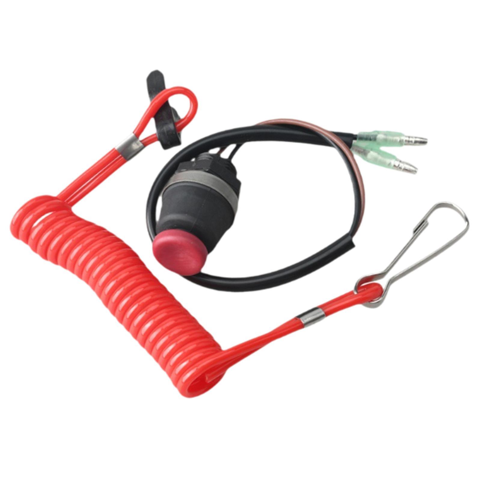 Magideal - Kit De Anclaje De Seguridad Con Interruptor De Parada De Emergencia, Fácil Reemplazo, Fácil Instalación, Alta Confiabilidad Para Motores Fuera De Bord