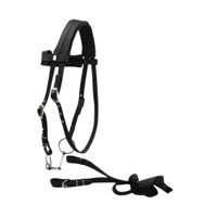 Ioensy - Brida De Caballo Con Rienda Ajustable Cuerda Principal De Caballo Equipo Ecuestre L Negro