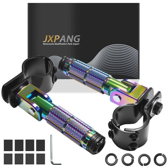 Estriberas traseras plegables para motocicleta JXPANG M8, estribos de colores